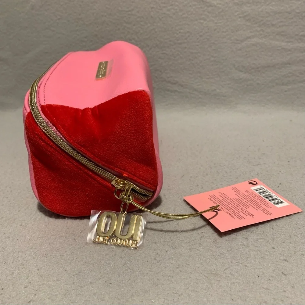 Juicy Couture Pink/Red Just Say Oui Makeup Cosmetic Bag